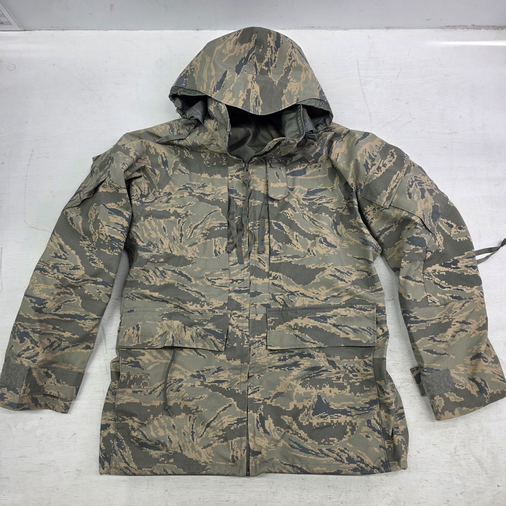 US Army Air Force ABU All-Purpose Parka Jacket Short Military Camo Adult Sz S Rg